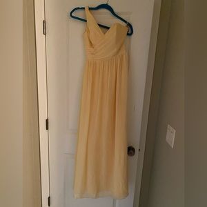 Alfred Angelo Yellow Bridesmaids Dress. Size 0